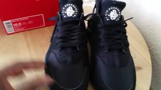 Nike Air Huarache Triple Black Review [upl. by Fawnia]