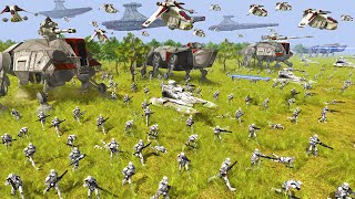 Clone Wars Armored Invasion of FORTRESS WALLS  Men of War Star Wars Mod [upl. by Muhcan]