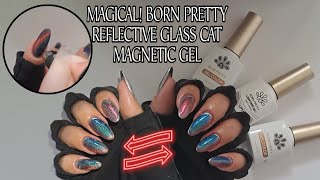 MAGICAL How to Use Born Pretty Reflective Glass Cat Magnetic Gel Magical Gel Polish Rosediy13 2023 [upl. by Bartholomeo661]