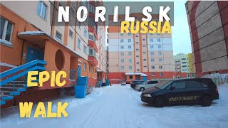 Norilsk city Going to work Epic Walk 2021 [upl. by Naes]