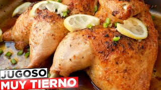 5 TRUCOS PARA EL POLLO ASADO PERFECTO 🍗😍 RECETA de cocina FÁCIL RÁPIDA y ECONÓMICA 😋 Medio pollo [upl. by Culhert]