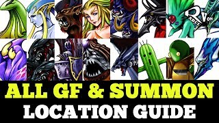 All Guardian Force GF and Summon Location guide  Final Fantasy VIII [upl. by Nwahsit]