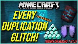 MINECRAFT EVERY OP GLITCH IN 1212 BEDROCK DUPLICATION AND XRAY GLITCHES WORKING [upl. by Olivette]