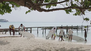 Surf lessons in Thulusdhoo Maldives [upl. by Corliss]