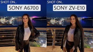 Sony A6700 Vs Sony ZVE10  Camera Test Comparison [upl. by Atinit]