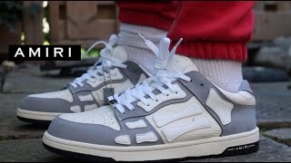 NEW AJ1 LOws AMIRI Skel lowtop sneakers Review [upl. by Tor]