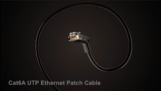 Vention Cat6A UTP Rotate Right Angle Ethernet Patch Cable Black Slim Type IBS [upl. by Ailyn]