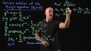 Series solution of the Airys equation Part A  Lecture 37  Differential Equations for Engineers [upl. by Imit780]