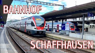 Züge beim Bahnhof Schaffhausen  Trains at Schaffhausen station 2019 [upl. by Talmud]