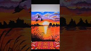 কাশফুলে অপরূপ সৌন্দর্যে সাজা এক বিকেল।Canvas Aesthetic Painting shorts art painting canvas [upl. by Rowland48]