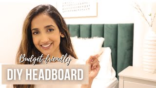 DIY Channel Tufted Headboard Budget Friendly Boho Glam Style [upl. by Shanly]