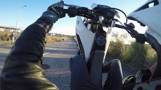 SUPERMAD Yamaha WR 125 X  Wheelie training [upl. by Gaylor]