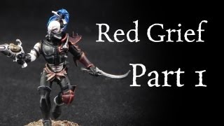 How to paint Red Grief Dark Eldar Wyches Pt 1 [upl. by Anivad]