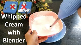 How to make Whipped Cream with Hand blender  Cream Whipped kaise kare  tips and tricks [upl. by Vedetta]