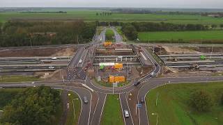 Verbreding A27A1 schuiven wegdekken viaduct bij Bilthoven [upl. by Carli237]