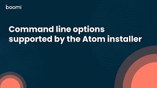 Command line options supported by the Atom installer [upl. by Peterus]