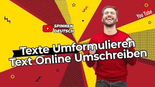 texte umformulieren  text online umschreiben [upl. by Berriman377]