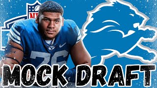 DETROIT LIONS 2024 NFL MOCK DRAFT  TRADE UP FOR QB jk [upl. by Naziaf]