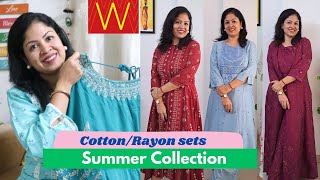 Summer Collection by W  Kurta sets  Dresses Jumpsuits  Cotton amp Rayon sets  Try on Haul [upl. by Zaria]