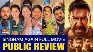 Singham Again Public Review Ajay Devgan Akshay Kumar Tiger Shroff Ranveer Singham Again Review [upl. by Ydne168]