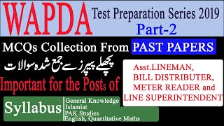 Wapda Test Preparation 2019  Bill Distributor Meter Reader ALM Line Superintendent  NTS Papers [upl. by Suiratnauq]