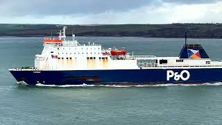 MV Norbay Westbound in the Milford Haven Waterway 12224 [upl. by Bayly]