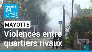 Mayotte  nouvelle nuit de violences entre jeunes de quartiers rivaux • FRANCE 24 [upl. by Smoot]