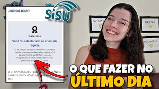 O QUE FAZER NO ÚLTIMO DIA DO SISU 2024 l Cuidado com o último dia do Sisu [upl. by Aikin]