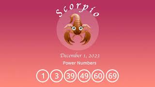 Scorpio horoscope for December 1 2023 [upl. by Nyad]