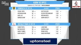 Leicestershire amp Rutland CL  Premier Division  Kibworth CC 1st XI v Rothley Park CC 1st XI [upl. by Eidoow332]