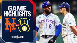 Mets vs Brewers NL Wild Card Game 2 Highlights 10224  MLB Highlights [upl. by Trab264]