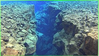 Freediving between lithospheric plates in Iceland 2018 [upl. by Furr]