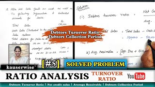 Ratio Analysis  Debtors turnoverratio  Debtors Collection Period  Turnover ratio  By Kauserwise [upl. by Eldwon]