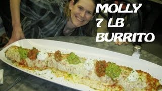 Molly Schuyler vs 7 lb Ultimate Destroyer Burrito Challenge RECORD TIME [upl. by Yentroc263]