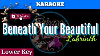 Beneath Your Beautiful by Labrinth  Karaoke  Lower Key [upl. by Leslee]