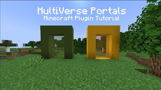 How To Use MultiVerse Portals  Minecraft Plugin Tutorial [upl. by Suhcnip969]