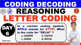 Coding Decoding Reasoning Concepts Letter CodingCoding Decoding Reasoning TricksAll TypesASOSSC [upl. by Strade260]