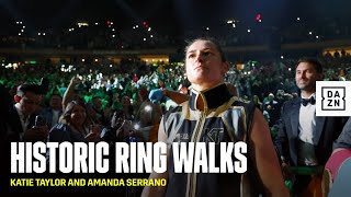 HISTORIC RING WALKS  Katie Taylor vs Amanda Serrano [upl. by Aihcsrop586]