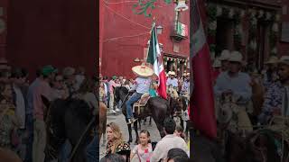 Cabalgata de Los Conspiradores 15 de septiembre sanmigueldeallende Guanajuato mexico [upl. by Alathia]