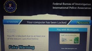 Remove FBI Moneypak Virus and many many other Ransomware Viruses with this same procedure [upl. by Skylar]