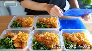 【材料3つだけ】平日5日分の冷凍作り置きダイエット弁当  タンパク質34g1食 [upl. by Inafit]