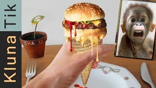 Eating a icecream HAMBURGER  KLUNATIK COMPILATION ASMR eating sounds helado HAMBURGO アイスクリームハムバーガー [upl. by Maxine]