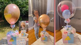 Gender Reaveal DIY Balloons or party centerpieces Ideas centerpieces ideas [upl. by Enerol]