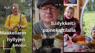 Säilykkeitä painekattilalla makutesti ja maakellarin hyllyjen tohotus [upl. by Geilich]