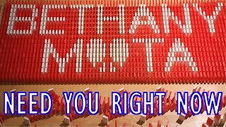 Bethany Mota  Need You Right Now LYRIC VIDEO IN DOMINOES [upl. by Anitrak]