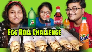 Egg Roll Challenge  Eating ShowFood Challenge  Poulami Vlog Extra [upl. by Randa]