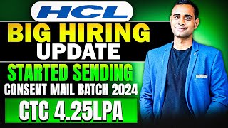 🔥HCLTech Big Hiring Update  Started Sending Mail  CTC 425LPA🔥 [upl. by Amathiste]