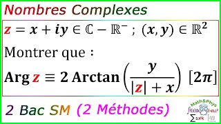 Les Nombres Complexes  Argument dun Nombre Complexe  2 Bac SM  Exercice 50 [upl. by Wie686]