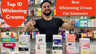 Top 10 Whitening Cream For Summers  Best Whitening Cream [upl. by Zina]