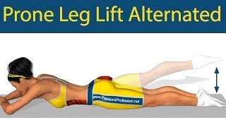 Pilates exercises Prone Leg Lift Alternated [upl. by Ennovoj]